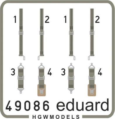 1/48 Aircraft- Seatbelts Super Fabric-Type USN WWII (Painted)
