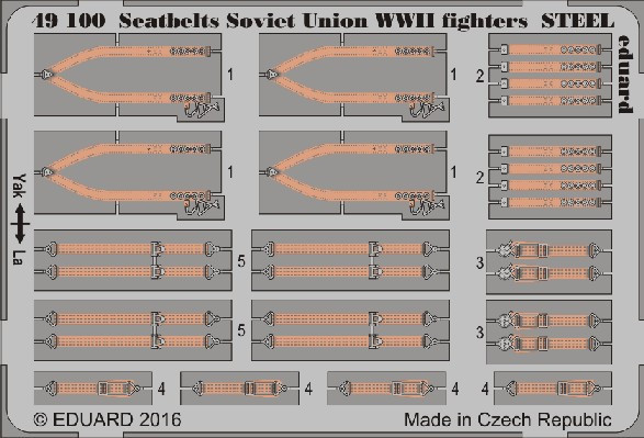 1/48 Aircraft- Seatbelts Soviet Union Steel Fighter WWII (Painted)
