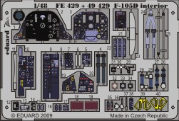 1/48 Aircraft- F105D Interior for HBO (Painted Self Adhesive)