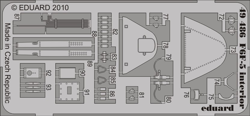 1/48 Aircraft- F6F5 Interior for HBO (Painted Self Adhesive)