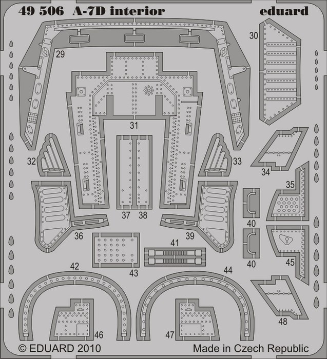 1/48 Aircraft- A7D Interior for HBO (Painted Self Adhesive)