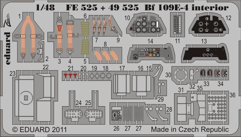 1/48 Aircraft- Bf109E4 for ARX (Painted Self Adhesive) (D)