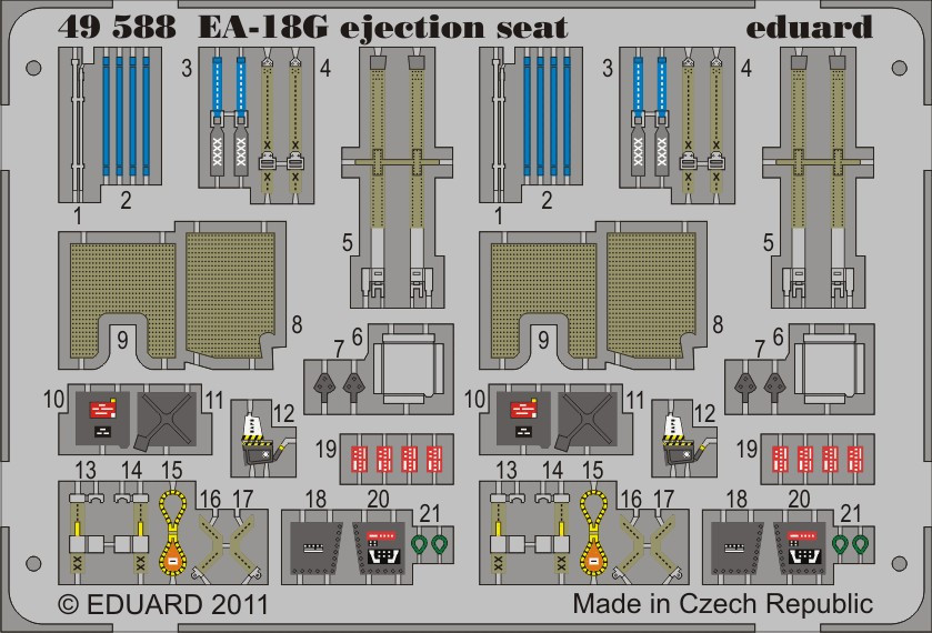 1/48 Aircraft- EA18G Ejection Seat for HSG (Painted)