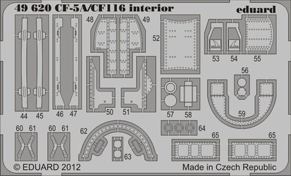 1/48 Aircraft- CF5A/ 116 Interior for KIN (Painted Self Adhesive)