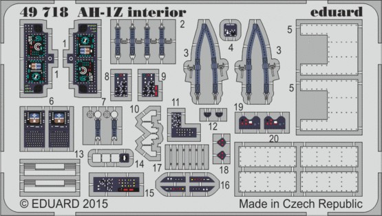 1/48 Aircraft- AH1Z Interior for KTY (Painted)