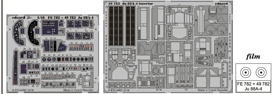 1/48 Aircraft- Ju88A4 Interior for ICM (Painted)
