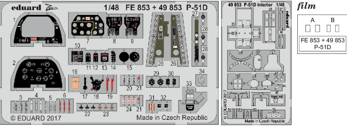 1/48 Aircraft- P51D Interior for ARX (Painted)