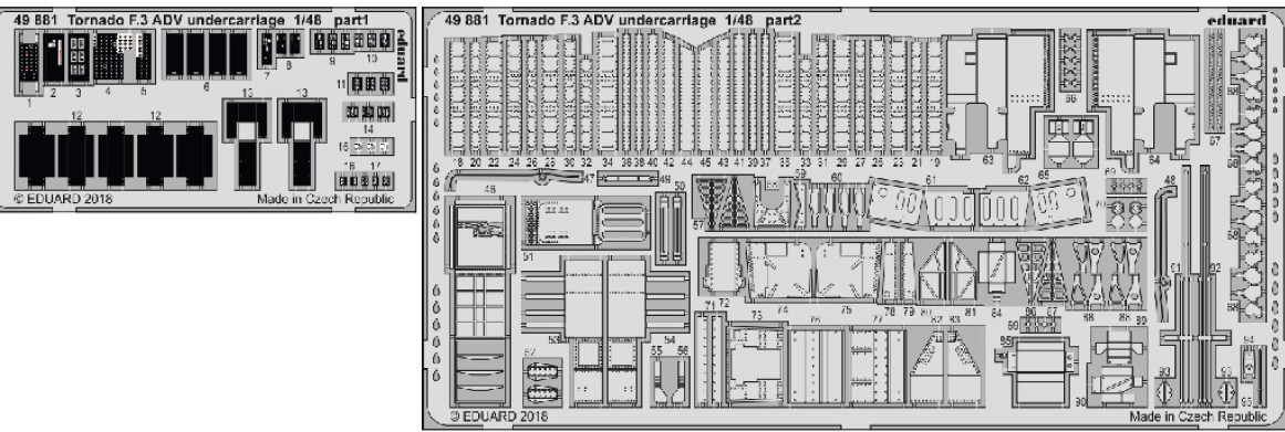 1/48 Aircraft- Tornado F3 ADV Undercarriage for RVL (Painted)