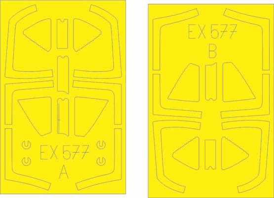 1/48 Mask Aircraft- Harrier T2/T4/T8 TFace for KIN