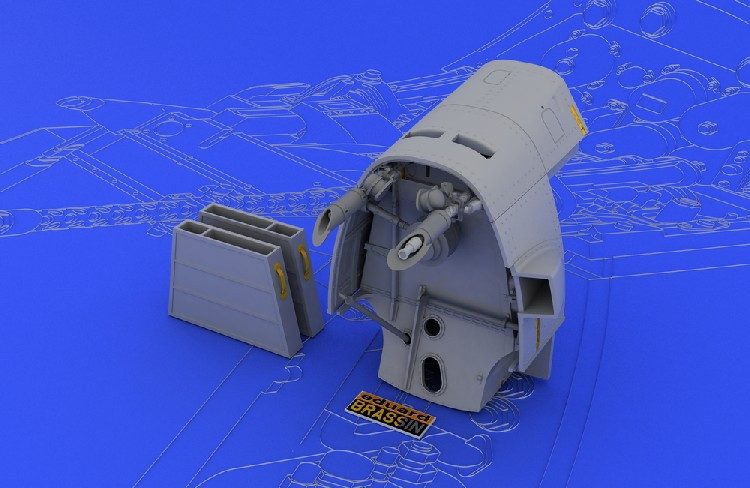 1/32 Aircraft- Bf109E MG 17 Mount for EDU (Photo-Etch & Resin) (D)