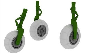 1/32 Aircraft- Do335B Wheels for HKM (Resin)