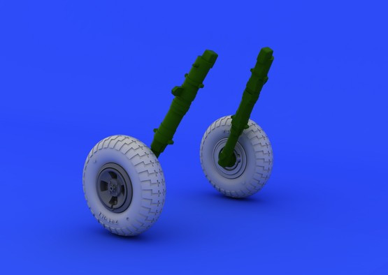 1/48 Aircraft- Spitfire Wheels 4-Spoke w/Pattern Tire for EDU (Resin)