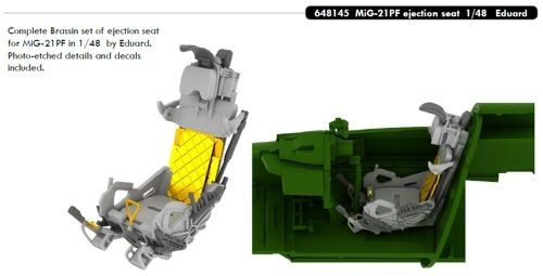 1/48 Aircraft- MiG21PF Ejection Seat for EDU (Photo-Etch & Resin)