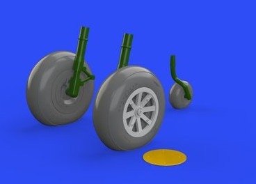 1/48 Aircraft- P40B Wheels for ARX (Photo-Etch & Resin)