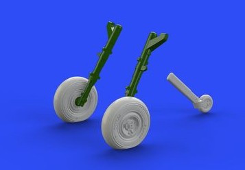 1/72 Aircraft- Spitfire Mk IX Wheels 4-Spoke Smooth Tire for EDU (Decals & Resin)