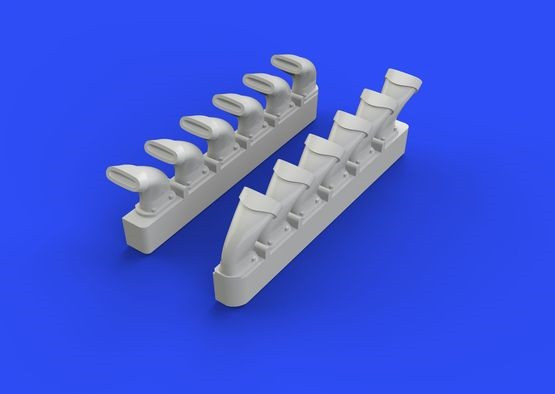 1/72 Aircraft- Spitfire Exhaust Stacks Fishtail for EDU (Resin)