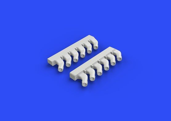 1/72 Aircraft- Spitfire Exhaust Stacks Rounded for EDU (Resin)