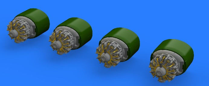 1/72 Aircraft- B24 Engines for EDU & HSG (Photo-Etch & Resin)