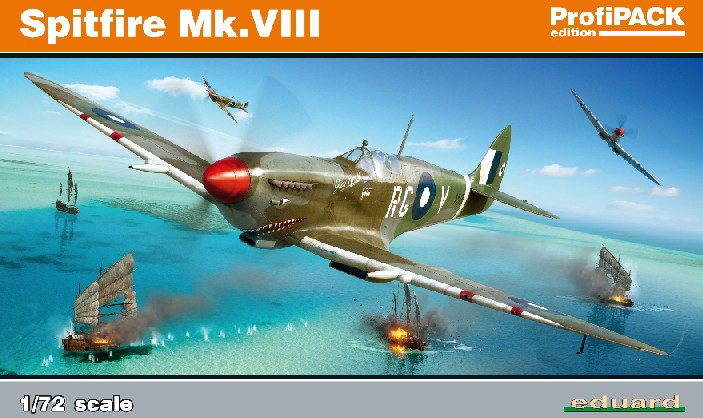 1/72 Spitfire Mk VIII Fighter (Profi-Pack Plastic Kit)