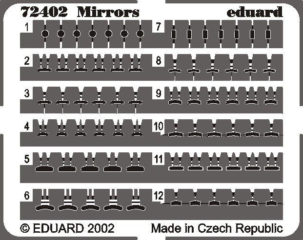 1/72 Aircraft- Mirrors