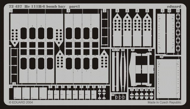 1/72 Aircraft- He111H6 Bomb Bay for HSG