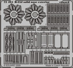 1/72 Aircraft- B25J Solid Nose Exterior for HSG