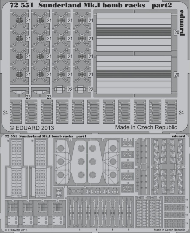 1/72 Aircraft- Sunderland Mk I Bomb Racks for ITA