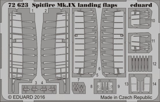 1/72 Aircraft- Spitfire Mk IX Landing Flaps for EDU