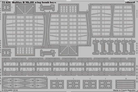 1/72 Aircraft- Halifax B MK III Wing Bomb Bays for RVL