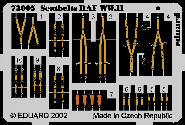 1/72 Aircraft- Seatbelts RAF WWII (Painted)