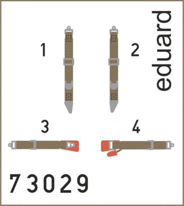 1/72 Aircraft- Seatbelts Super Fabric-Type Avia B534 for EDU (Painted) (D)