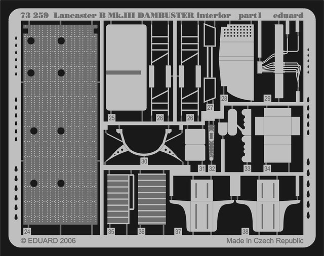 1/72 Aircraft- Lancaster B Mk III Dambuster Interior for HSG (Painted)