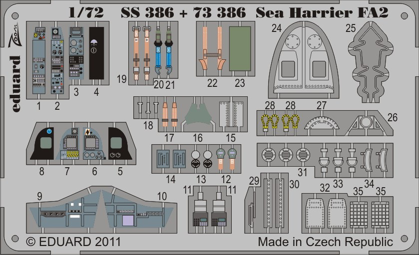 1/72 Aircraft- FA2 Sea Harrier for ARX (Painted Self Adhesive)