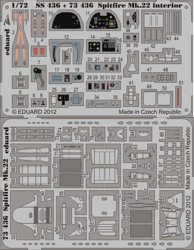 1/72 Aircraft- Spitfire F Mk 22 for ARX (Painted Self Adhesive)