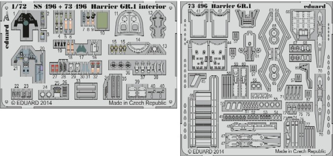 1/72 Aircraft- Harrier GR1 for ARX (Painted Self Adhesive)