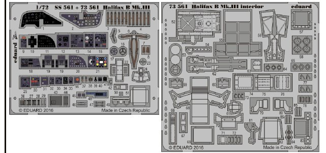 1/72 Aircraft- Halifax B MK III Interior for RVL (Painted)