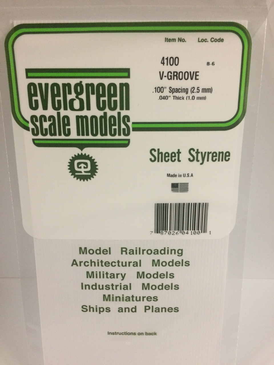 .040 x .100 V-Groove Siding SP