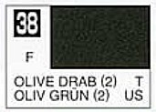 Solvent-Based Acrylic Flat Olive Drab 10ml Bottle