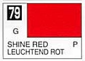 Solvent-Based Acrylic Gloss Shine Red 10ml Bottle