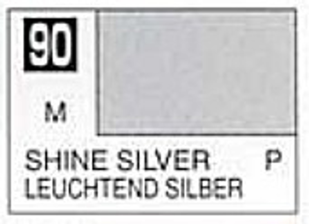 Solvent-Based Acrylic Metallic Shine Silver 10ml Bottle