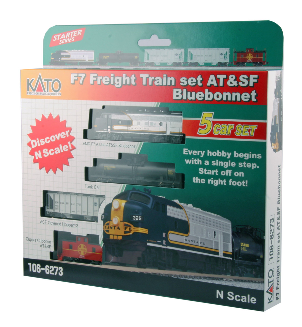 N F7 SF Blue Bonnet Freight Train Set w/o Track/LokSound