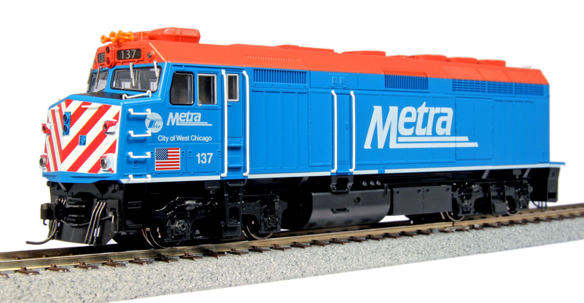 HO F40PH Diesel Chicago Metra #137/City of West Chicago w/Lo