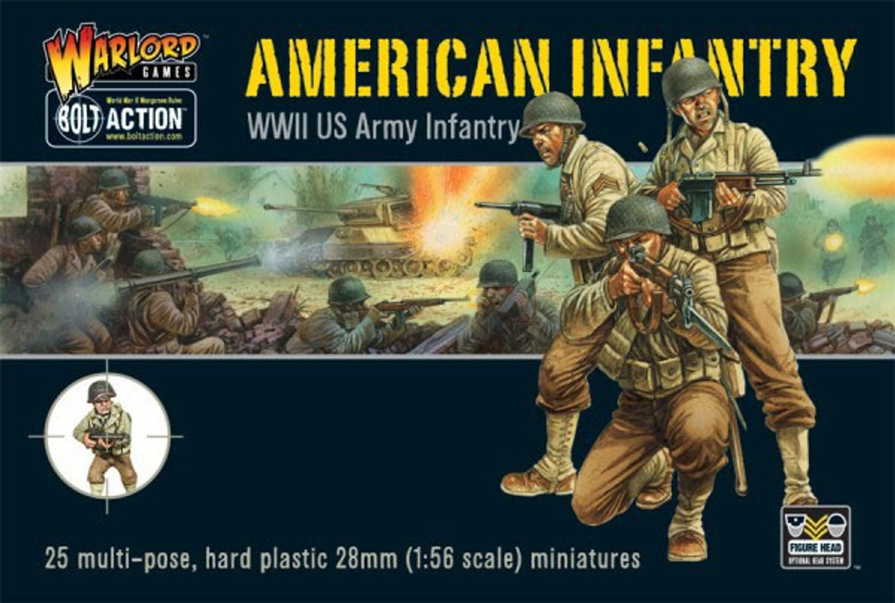 28mm Bolt Action: WWII US Army Infantry (25) (Plastic)