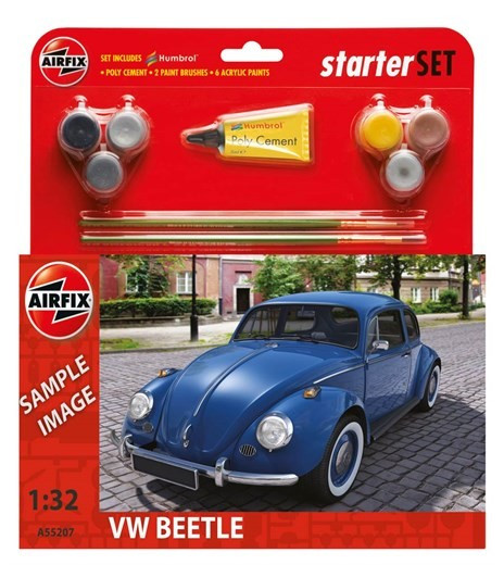 ARX55207 1/32 VW Beetle Car Medium Starter Set w/paint & glue Modellbahn Ott Hobbies