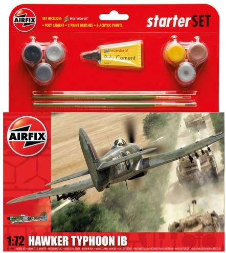 ARX-55208  1/72 Hawker Typhoon IB Fighter Medium Starter Set w/paint & glue