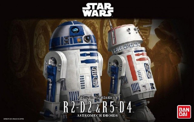 BAN-195963  1/12 Star Wars: R2D2 & R5D4 Droids Figures (Snap)