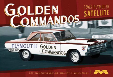 MOE-1231  1/25 Golden Commandos 1965 Plymouth Satellite Drag Car (Ltd Run)