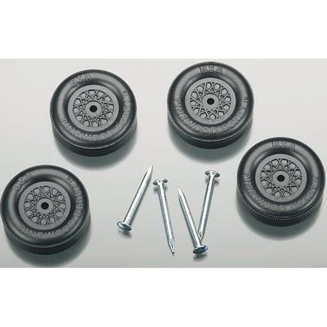 Revelling Pinewood Derby Wheels