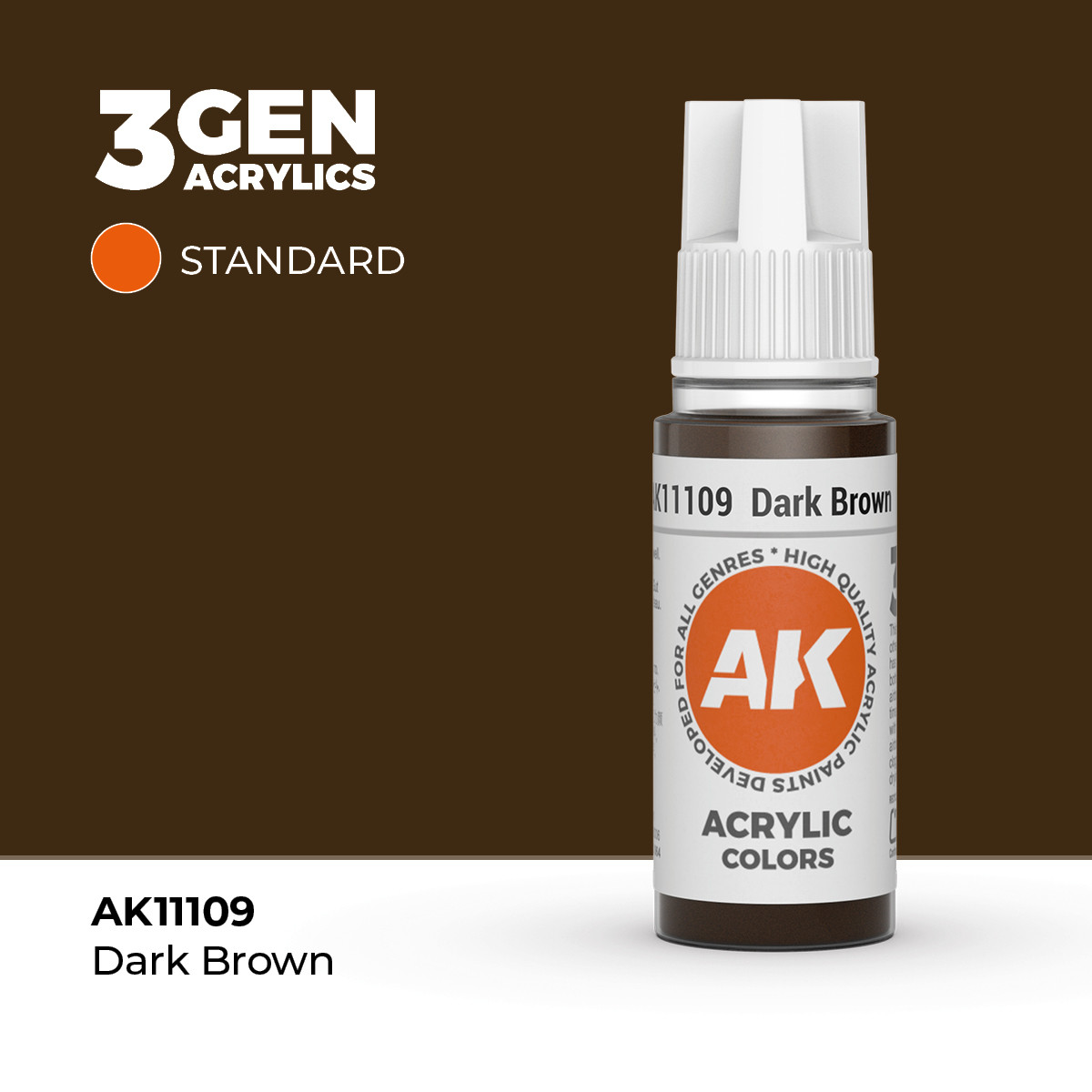 AK Interactive 3G Acrylic Dark Brown 17ml