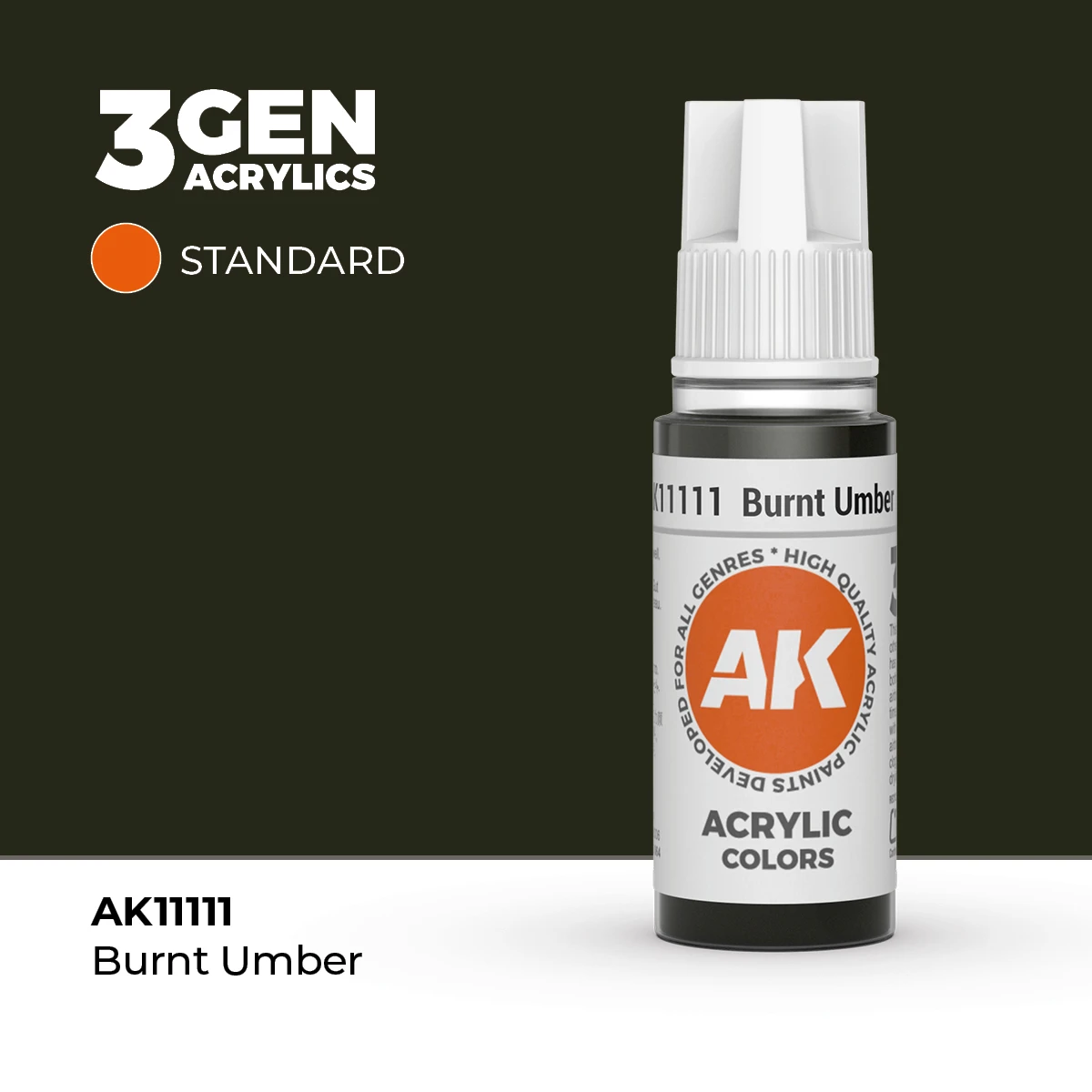 AK Interactive 3G Acrylic Burnt Umber 17ml
